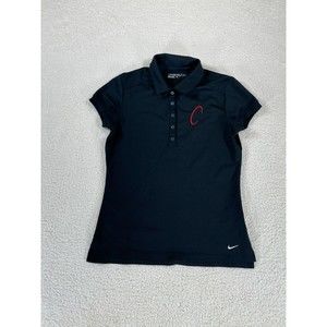 Nike Golf Dri-Fit Women’s Sz Medium Black Short Sleeve 1/4 Button‎ Up Polo Shirt